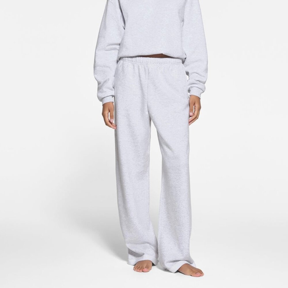 Skims Cotton Fleece Classic Straight Leg Pant